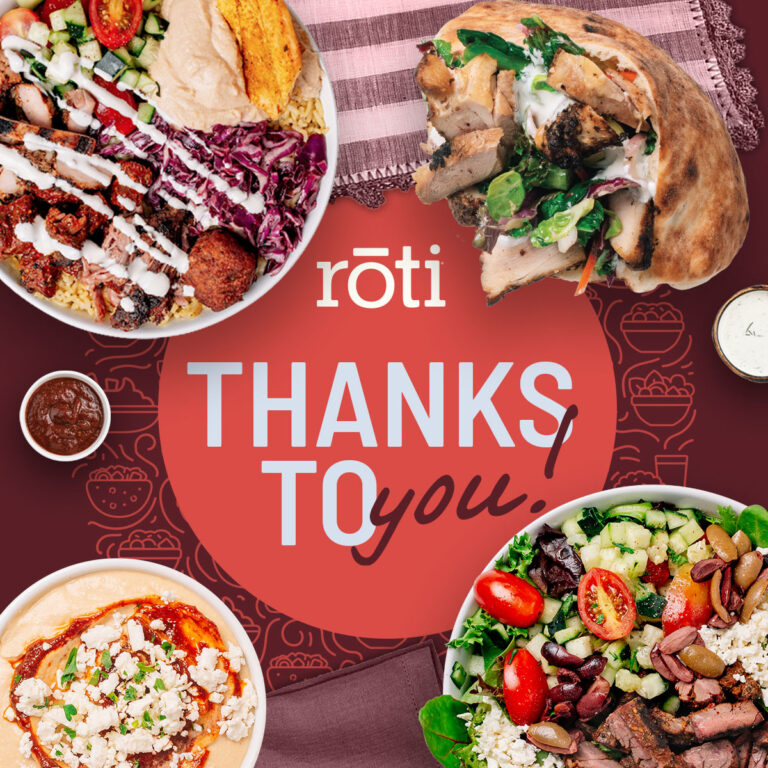 A graphic that says roti thanks you.
