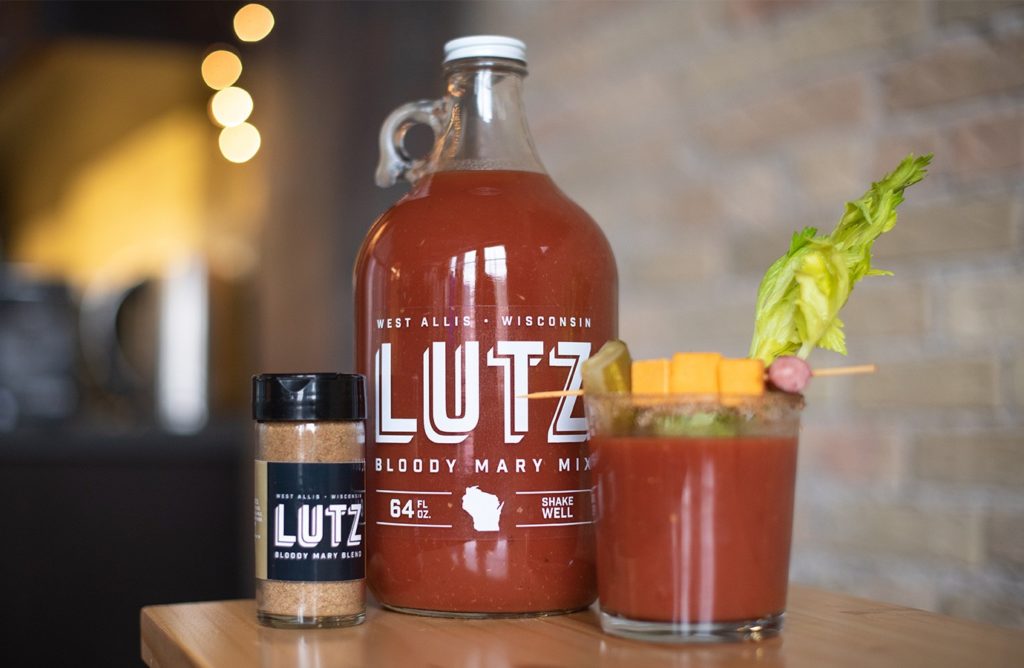 A bottle of lutz bloody mary mix.